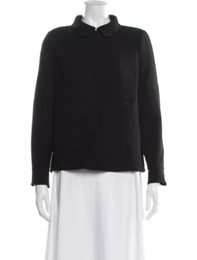 Pre-owned Oscar De La Renta Wool Jacket In Black