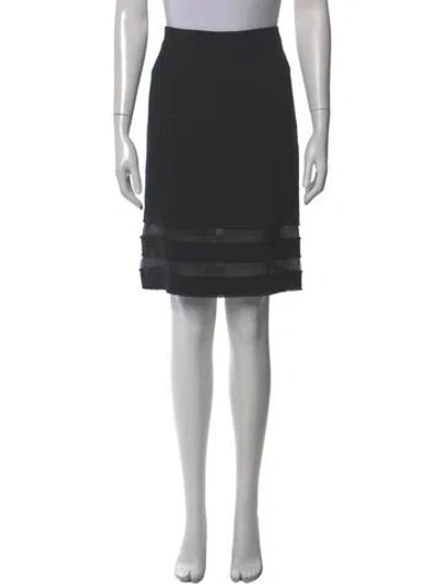 Pre-owned Oscar De La Renta Wool Knee-length Skirt In Gray