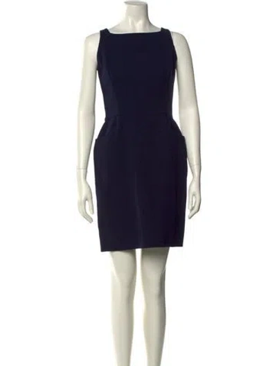 Pre-owned Oscar De La Renta Wool Mini Dress In Green