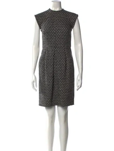 Pre-owned Oscar De La Renta Wool Mini Dress In Multi