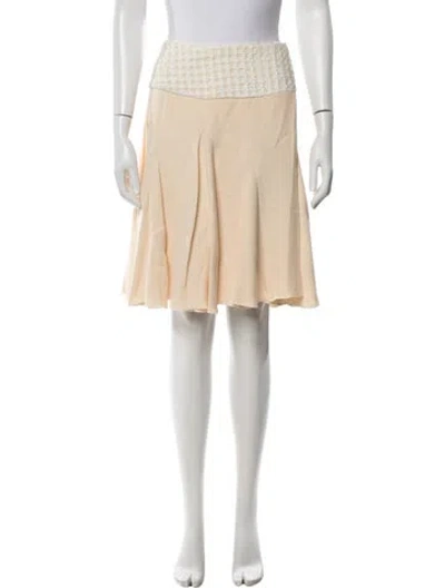 Pre-owned Oscar De La Renta Wool Mini Skirt In Neutrals