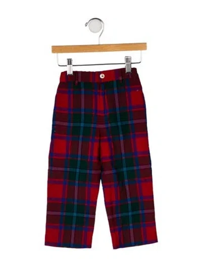 Pre-owned Oscar De La Renta Babies' Wool Plaid Pants In Multi