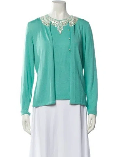 Pre-owned Oscar De La Renta Wool Set In Green