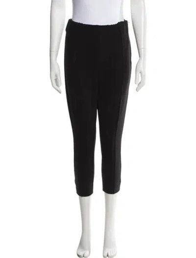 Pre-owned Oscar De La Renta Wool Skinny Leg Pants In Black