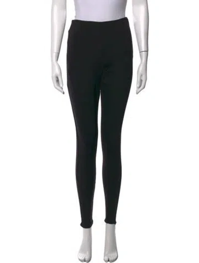 Pre-owned Oscar De La Renta Wool Skinny Leg Pants In Black