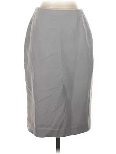 Pre-owned Oscar De La Renta Wool Skirt In Gray