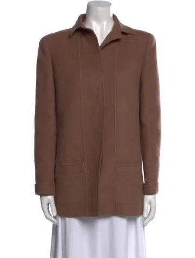 Pre-owned Oscar De La Renta Wool Sweater In Brown