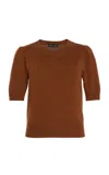Oscar De La Renta Wool Sweater In Brown