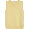 Oscar De La Renta Wool Sweater Vest In Yellow