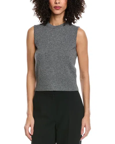 Oscar De La Renta Wool Tank In Grey