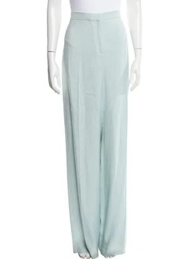 Pre-owned Oscar De La Renta Wool Wide Leg Pants In Multi