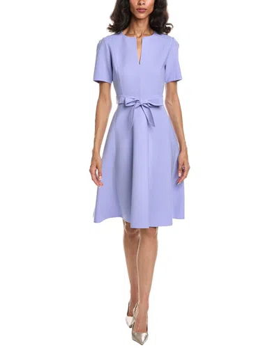 Oscar De La Renta Wool-blend Midi Dress In Purple