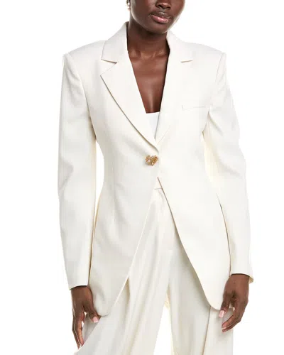OSCAR DE LA RENTA OSCAR DE LA RENTA WOVEN WOOL & SILK-BLEND BLAZER