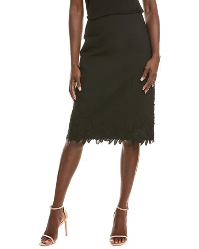 Oscar De La Renta Ladies Woven Skirt In Green