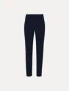 Oscar De La Renta Zip-front Skinny Pant In Blue