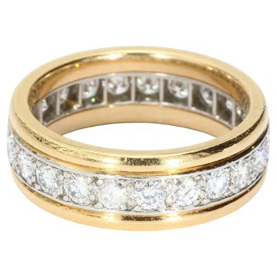 Pre-owned Oscar Heyman 18k Yellow Gold  Ring With Brilliant Cut Diamonds Size 6