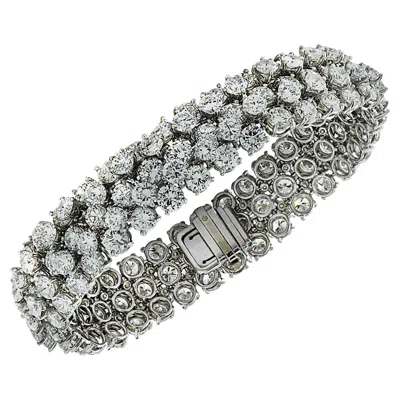 Pre-owned Oscar Heyman 30 Carat Diamond Bangle Bracelet Circa 1970 In Multi