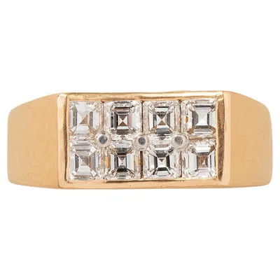Pre-owned Oscar Heyman An 18k Gold And Diamond  Ring In Multi