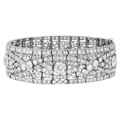 Pre-owned Oscar Heyman Belle Époque Diamond Bracelet, 19.50 Carats In Multi