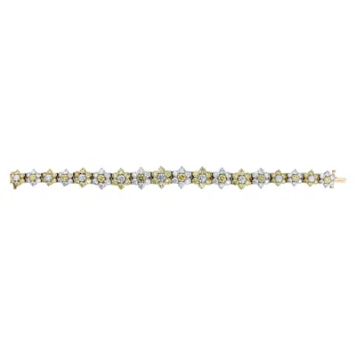 Pre-owned Oscar Heyman Brothers Yellow Fancy Intense Diamond And Diamond Bracelet