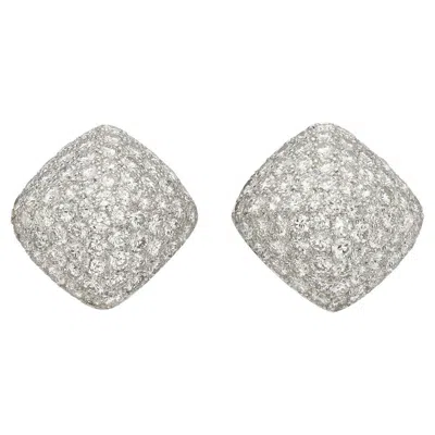 Pre-owned Oscar Heyman Dazzling Diamond Ear Clips By  In Multi
