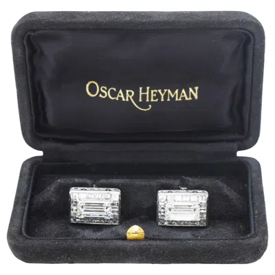 Pre-owned Oscar Heyman Diamond Cufflinks In Multi