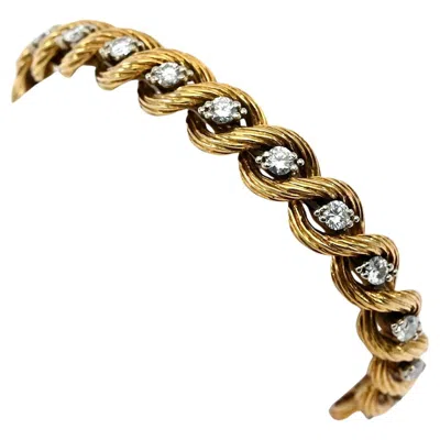 Pre-owned Oscar Heyman Gold And Diamond Bracelet In Multi