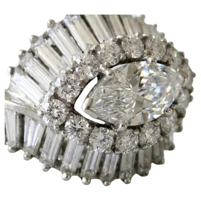 Pre-owned Oscar Heyman Marquise Diamond Estate Ring In Multi