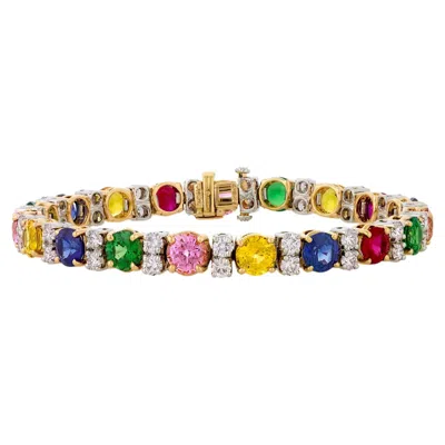 Pre-owned Oscar Heyman Multicolored Gemstone Bracelet