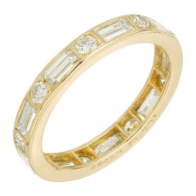 Pre-owned Oscar Heyman Oscar Hyman Brothers 1.25 Carat Diamond Yellow Gold Eternity Band Ring