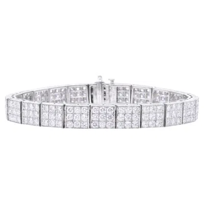 Pre-owned Oscar Heyman Platinum 8.32ct Round Diamond Bracelet In Multi