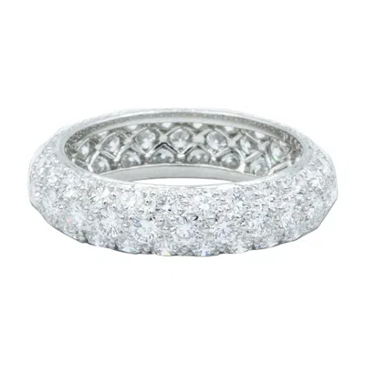 Pre-owned Oscar Heyman Platinum Rounded 2.41tcw Diamond Band Ring, Sz. 5.5 In Multi