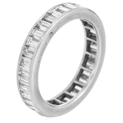 Pre-owned Oscar Heyman Vintage  2.45 Carat Diamond Platinum Eternity Band Ring In Multi