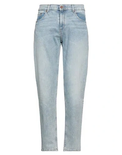 Oscar Jacobson Man Jeans Blue Size 33w-32l Cotton, Elastane