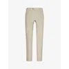 OSCAR JACOBSON OSCAR JACOBSON MEN'S NATURAL BEIGE DENZ SIDE-PANEL REGULAR-FIT TAPERED-LEG MID-RISE WOOL TROUSERS