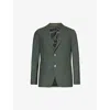 Oscar Jacobson Mens Verino Green Ego Regular-fit Single-breasted Wool Blazer