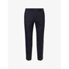Oscar Jacobson Mens Navy Diego Regular-fit Microstructure Wool Trousers In Blue
