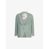 Oscar Jacobson Mens Ferry Patch-pocket Soft Woven Blazer Laurel Green