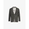 Oscar Jacobson Mens Fogerty Notch-lapel Wool Blazer Battle Green