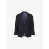Oscar Jacobson Mens  Fogerty Single-breasted Wool-blend Blazer In Blue