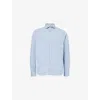 Oscar Jacobson Mens Regular-fit Long-sleeve Cotton-twill Shirt Smog Blue