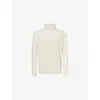 Oscar Jacobson Mens  Steven Cable-knitted Wool Blend Jumper In White