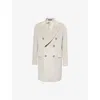 Oscar Jacobson Alpaca-wool Double-breasted Coat In Beige Melange
