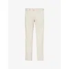 Oscar Jacobson Mens Trench Beige Dandy Tapered Cotton Trousers