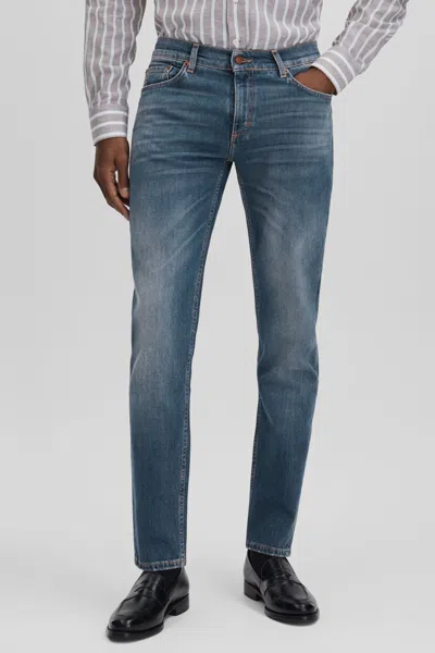 Oscar Jacobson Slim Fit Jeans In Denim Blue