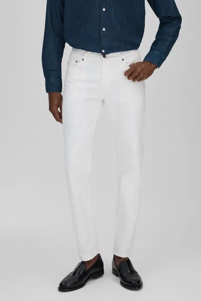 Oscar Jacobson Slim Fit Jeans In Snow White