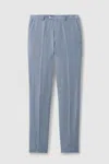 Oscar Jacobson Slim Fit 100% Linen In Dark Blue