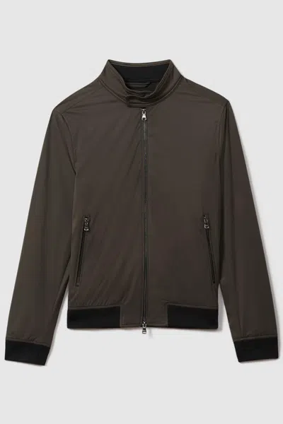 Oscar Jacobson Water Resistant Softshell Jacket In Grey