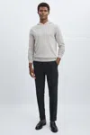 Oscar Jacobson Wool Blend Hoodie With Cashmere In Beige
