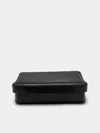 Oscar Maschera Leather Large Rectangular Box With Lid  Abask Luxury Gift In  Black